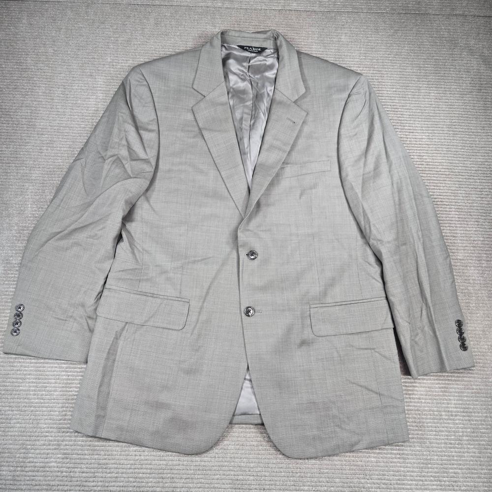 Jos. A. Bank Mens 43R Grey 100% Wool Two Button Sport Coat Blazer